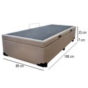 Ver imagem 5 de Cama Box Baú Solteiro Sintético Bege Emth 88x188x40