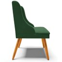 Ver mais imagens de Kit 2 Cadeiras Decorativas Sala de Jantar Pés Palito de Madeira Firenze Veludo Verde/Natural G19 - G