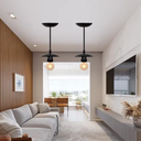 Ver imagem 4 de Pendente Luminária de Teto Bocal Simples Retrô Suporte Plástico - Soquete E-27 – Abf Luminárias:bran