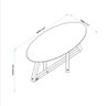 Mesa de Centro Sala de Estar Classic Oval Off White - 5