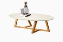 Ver imagem 3 de Mesa de Centro Sala de Estar Classic Oval Off White
