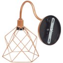 Ver imagem 5 de 2 Luminárias Arandela Parede Aramada Cálice Industrial Retro + Lâmpadas LED Cobre Rose Gold