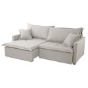Ver imagem 3 de Sofá Cama Flora 02 Módulos de 100cm Br 15cm Meu Sofá Online A302 Linho Branco