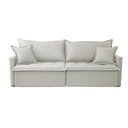 Ver imagem 2 de Sofá Cama Flora 02 Módulos de 100cm Br 15cm Meu Sofá Online A302 Linho Branco