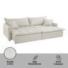 Sofá Cama Flora 02 Módulos de 100cm Br 15cm Meu Sofá Online A302 Linho Branco - 7