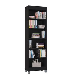Estante Multiuso Livreiro Versati 5 Prateleiras Preto - Poquema - 3