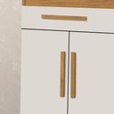 Ver imagem 5 de Aparador Canelato Moderno 4 Portas 2 Gavetas MDF 137cm Off White