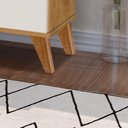 Ver imagem 2 de Aparador Canelato Moderno 4 Portas 2 Gavetas MDF 137cm Off White