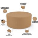 Ver imagem 3 de Puff Redondo Orgânico para Living 90cm Lola W01 Bouclê Mostarda - Lyam Decor