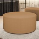 Ver imagem 2 de Puff Redondo Orgânico para Living 90cm Lola W01 Bouclê Mostarda - Lyam Decor