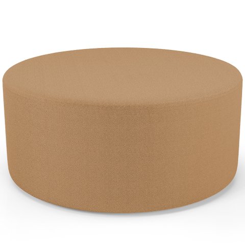 Puff Redondo Orgânico para Living 90cm Lola W01 Bouclê Mostarda - Lyam Decor