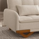 Ver imagem 5 de Sofa Cama 3 Lugares D26 202x92cm Cannes Bege Luxury