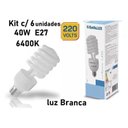 Ver imagem 2 de Kit 6 Lâmpadas Compacta 40w 220v 6.400k Espiral E27 Luz Br