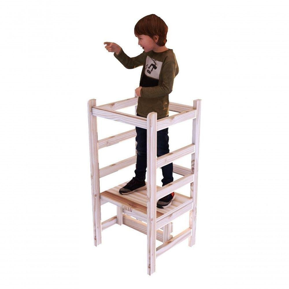 Torre Aprendizagem Montessori 4x1 Cadeirão Mesinha Infantil - 6