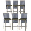 Ver imagem 1 de 6 Banqueta em Alumínio Roma Fendi Corda Náutica Tecido 13