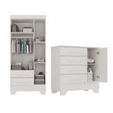 Ver imagem 2 de Quarto Infantil Completo Soninho 4 Portas 6 Gavetas Branco - Panorama Móveis