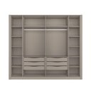 Ver imagem 2 de Guarda Roupa Casal Bend 6 Portas de Bater 6 Gavetas MDF Grigio Casa Lar Shop 276cm