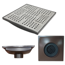 Ver imagem 1 de Ralo Anti Cheiro 20x20 Inox Espelhado Coletor Marrom Saída 100mm