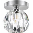 Ver imagem 1 de Lustre Plafon Teto 13cm Cristal Vidro Flowers Metal Prata Led G9 Gimpo Kjgd-021-silvery
