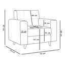 Ver imagem 6 de Kit Sofá 3 Lugares E 2 Poltronas Verona - Suede - Bege