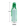 Bebedouro Pet Portátil Garrafa Passeio Cachorro Aqua Dog Viagem Carro Grande 500ml.:verde - 6