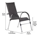 Ver imagem 4 de Cadeira Vênus em Alumínio e Fibra Sintética para Varanda, Área, Edícula, Jardim - Trama Original