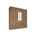 Ver imagem 1 de Guarda Roupa Casal 8 Portas e 4 Gavetas c/ Pés e Espelho Nápoles Atacama - Santos Andirá