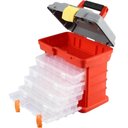 Ver imagem 4 de MALETA PESCARIA ORGANIZADOR MULTIUSO 4 ESTOJOS 72 DIVISORIAS PORTA PARAFUSOS ARTESANATO CAIXA ISCAS 