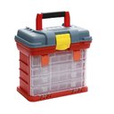 Ver imagem 2 de MALETA PESCARIA ORGANIZADOR MULTIUSO 4 ESTOJOS 72 DIVISORIAS PORTA PARAFUSOS ARTESANATO CAIXA ISCAS 