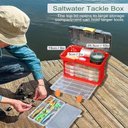 Ver imagem 3 de MALETA PESCARIA ORGANIZADOR MULTIUSO 4 ESTOJOS 72 DIVISORIAS PORTA PARAFUSOS ARTESANATO CAIXA ISCAS 