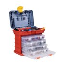 Ver imagem 1 de MALETA PESCARIA ORGANIZADOR MULTIUSO 4 ESTOJOS 72 DIVISORIAS PORTA PARAFUSOS ARTESANATO CAIXA ISCAS 