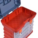 Ver imagem 6 de MALETA PESCARIA ORGANIZADOR MULTIUSO 4 ESTOJOS 72 DIVISORIAS PORTA PARAFUSOS ARTESANATO CAIXA ISCAS 