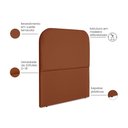 Ver imagem 3 de Cabeceira Estofada Solteiro Alana 90cm Suede Terracota