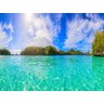 Papel De Parede Praia Mar Céu Sol Nuvens 3D Npr236 - 2
