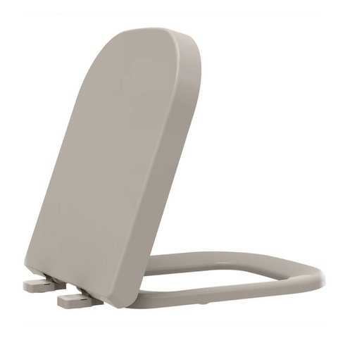 Assento Sanitário Resina Termofixa Soft Close Axis Bege/Barbante Tupan