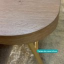 Ver imagem 4 de Conjunto Sala de Jantar Line 6 Lugares Tampo MDP Estrutura Aço Dourado 160cm Móveis Carraro