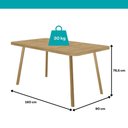 Ver imagem 2 de Conjunto Sala de Jantar Line 6 Lugares Tampo MDP Estrutura Aço Dourado 160cm Móveis Carraro