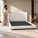 Ver imagem 3 de Conjunto Queen Cama Japonesa Cabeceira Milano Moderna Luxo Premiun Elegante Divani com Cabeceira Cur