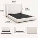 Ver imagem 7 de Conjunto Queen Cama Japonesa Cabeceira Milano Moderna Luxo Premiun Elegante Divani com Cabeceira Cur