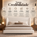 Ver imagem 5 de Conjunto Queen Cama Japonesa Cabeceira Milano Moderna Luxo Premiun Elegante Divani com Cabeceira Cur