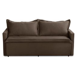 Sofá sem Caixa Retrátil e Reclinável 1,65m com Molas Karla Suede Marrom Rover & Beato - 6