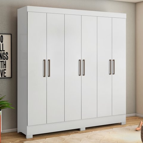 Guarda Roupa Casal Ferrara Branco