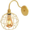 Ver imagem 3 de 2 Luminárias Arandela de Parede Aramada Globo Industrial Retro + 2 Lâmpadas LED ST64 Vintage - Doura