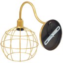 Ver imagem 5 de 2 Luminárias Arandela de Parede Aramada Globo Industrial Retro + 2 Lâmpadas LED ST64 Vintage - Doura