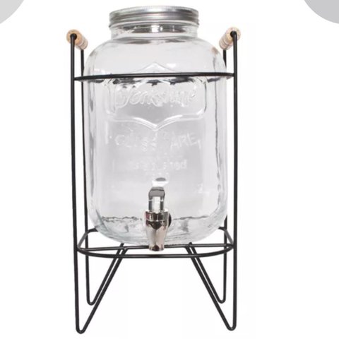 Suqueira de Vidro 8 Litros com Suporte de Metal