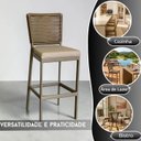 Ver imagem 4 de Kit 2 Banqueta Alta Fendi de Alumínio para Ilha Gourmet e Área de Churrasco