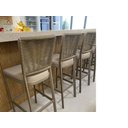 Ver imagem 2 de Kit 2 Banqueta Balcão Cozinha Churrasqueira Moderna Alumínio Cor:fendi