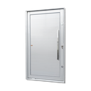 Ver imagem 1 de Porta Pivotante Alumínio Lambril c/Puxador Dir. Elite Branco 240x130 Brimak
