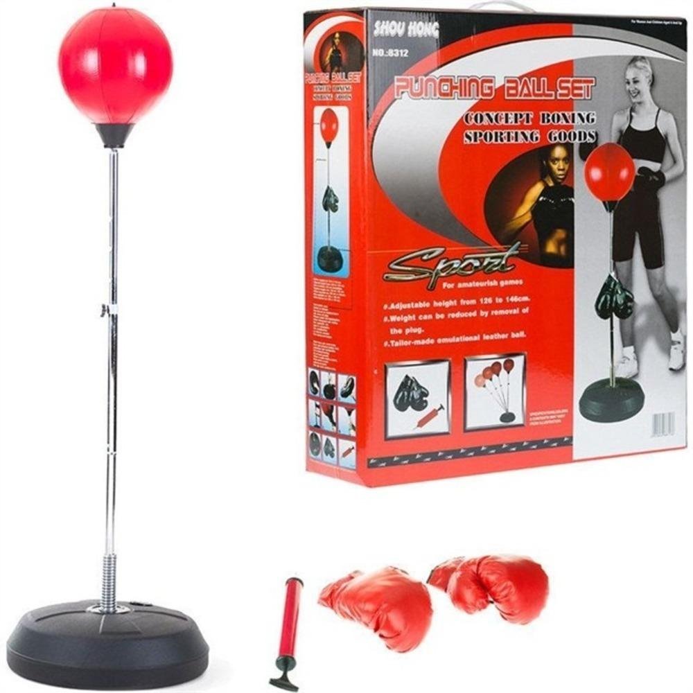KIT SACO DE PANCADAS COMPLETO BOXE COM LUVA E BOMBA ALTURA AJUSTÁVEL ...