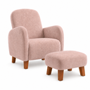 Ver imagem 5 de Poltrona Amamentação Viena Suede + Puff Macio Quarto Bebe:Rosé